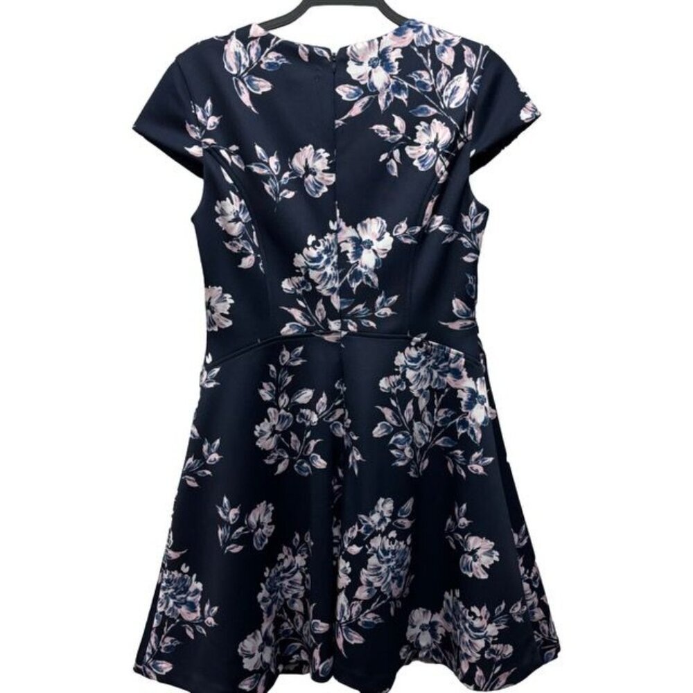 Vineyard Vines Womens Floral Dress Lambswool- Cashmere Navy Size S - Picture 2 of 7